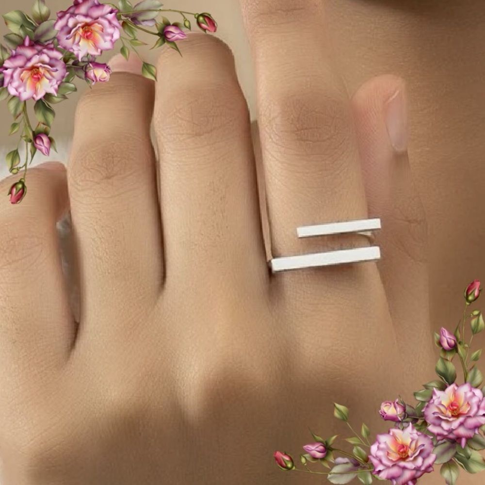 Geometric Design‎ Cuff Ring